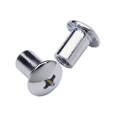 ÉCROU à BARILLET - 1 / 2po x 1 / 4po / CHROMÉ
