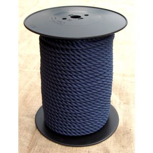 Cordage nylon tressé double 1 / 2 pouce bleu marine pour bateau AMMA Marine