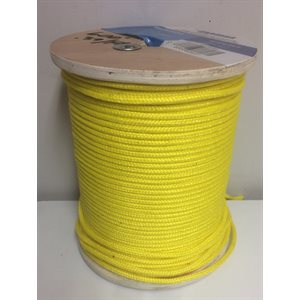 Cablot flottant oléfine tressé double 1 / 4 pouce jaune pour bateau AMMA Marine