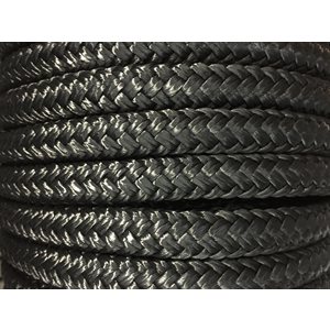 Cablot nylon tressé double 1 / 2 pouce noir flexible AMMA Marine