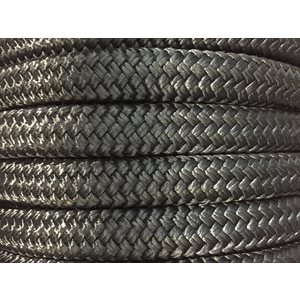 Cablot nylon tressé double 5 / 8 pouces noir AMMA Marine cordage nautique