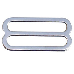 2 Inch Steel Web Slide Adjuster, Nickel Plated, Marine Strap Hardware