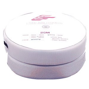 J ENNIS 2 Inch White Ringed Hook and Loop Tape for Marine Upholstery
