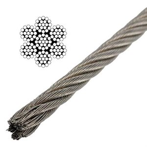 Cable inox. Type aviation 7x19 - 5 / 32"