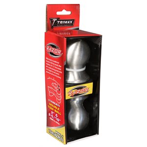 Boule d’attelage double 2" et 2-5 / 16" chromée Trimax robuste polyvalente
