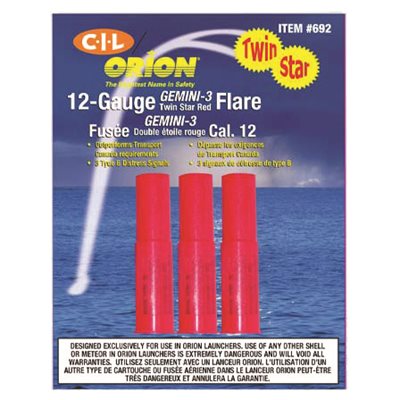 ENS. CARTOUCHES FUSÉES DÉTRESSE CALIBRE 12 - PQT DE 3